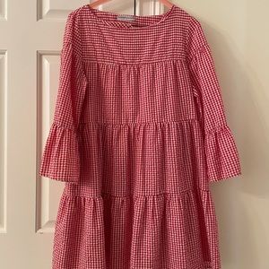 Goodnight Macroon Red Gingham babydoll dress